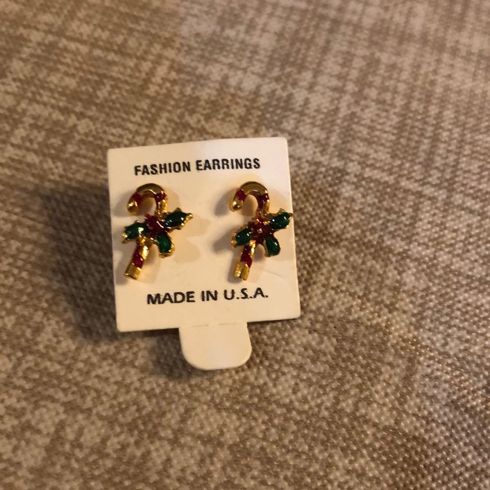 Candy cane earrings